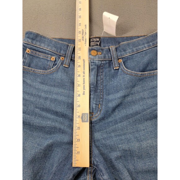 J.Crew Jeans Womens 28 Blue Essential Straight Stretch Denim Medium Wash BT090 - Picture 8 of 14